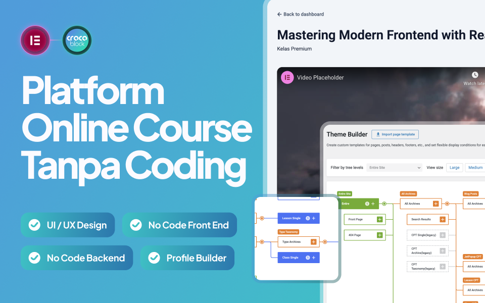 Kelas Buat Web Online Course dengan Crocoblock di BuildWithAngga